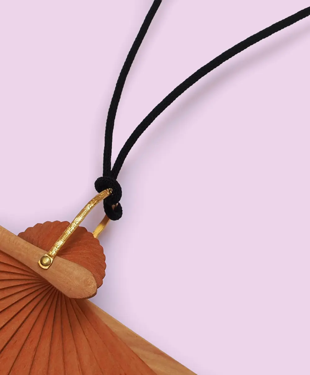 Black cord necklace