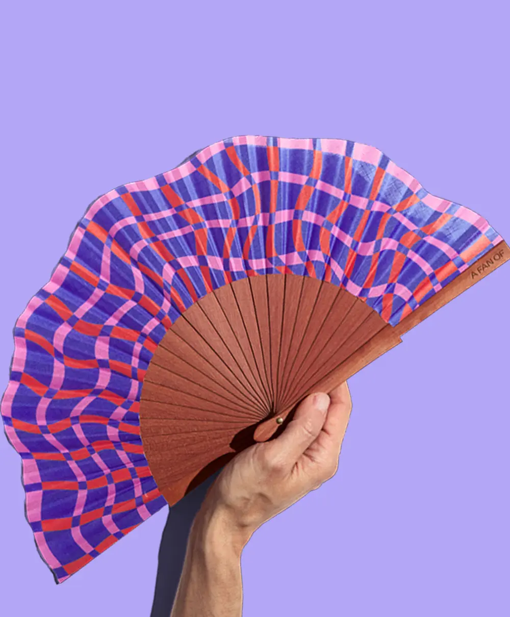 A FAN OF Abanico Éventail Fluid shapes standard handmade copia