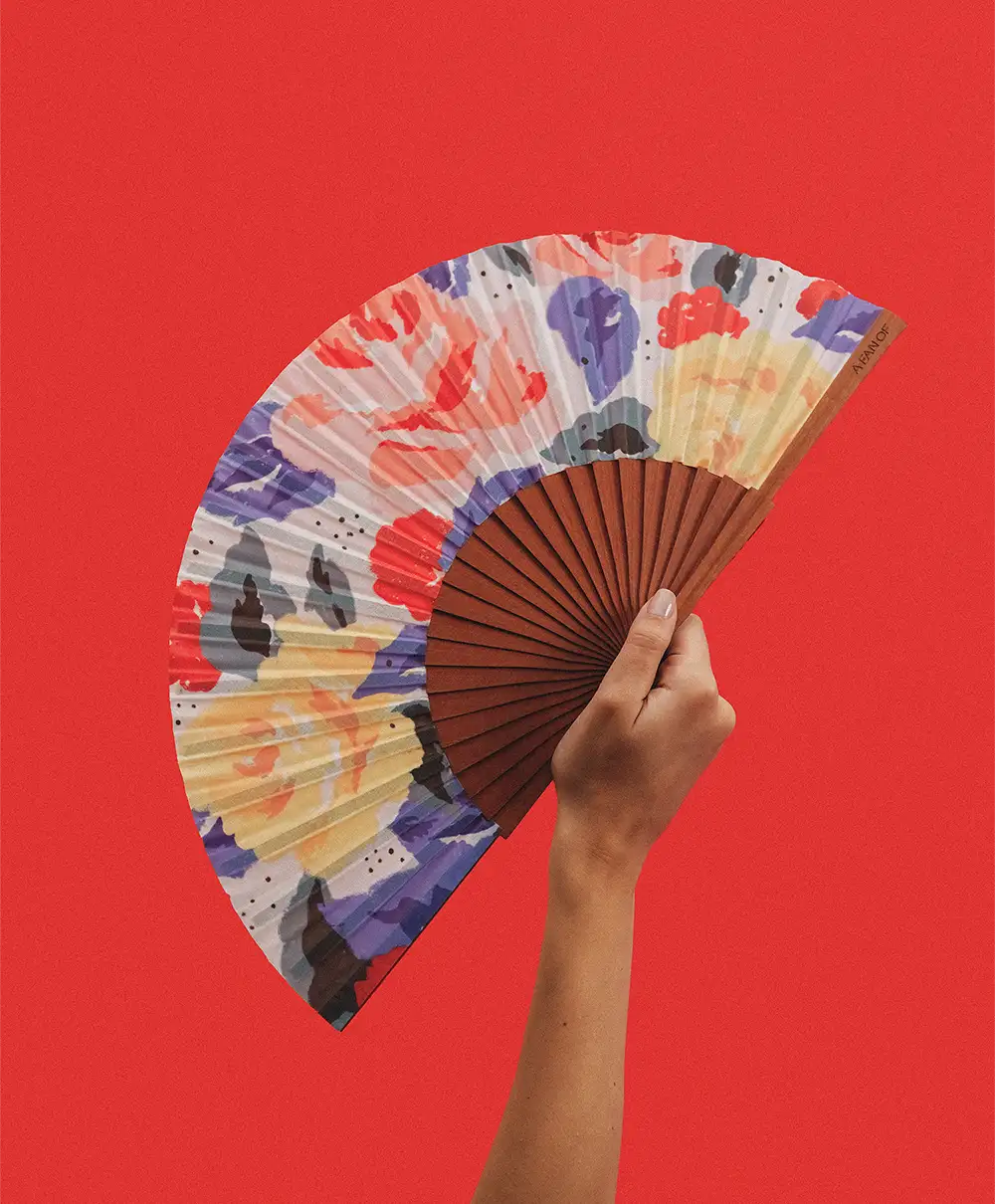 Éventail fresh roses