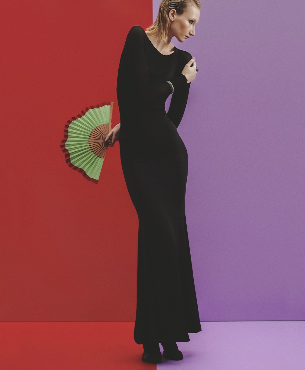 a fan of abanico éventail fluid shapes maxi