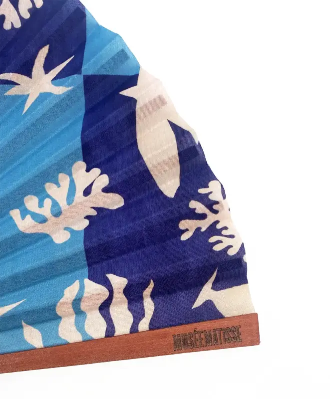 Fans created for the Musée Matisse featuring one of the artist’s artworks reproduced on the design.