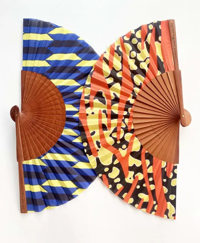Abanicos para una boda de origen africano