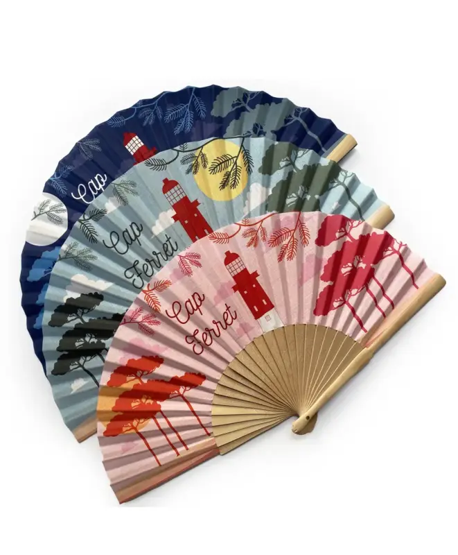 Diseño de abanico en 3 colores